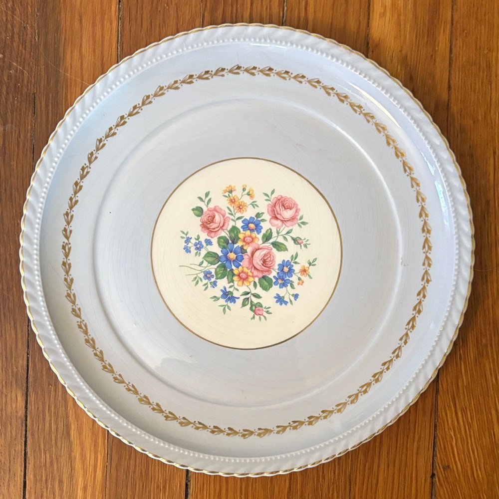 Floral Patterned Decorative Plate